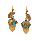 Victorian Turquoise Acorn Earrings