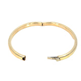 Oval Hollow Snap Bangle 14 Carat Gold