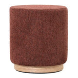 Fabric Ottoman with Wooden Base - Various Colours