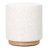 Fabric Ottoman with Wooden Base - Various Colours