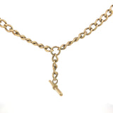 Curb Link Fob Chain - 18ct Yellow Gold