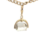 Citrine Fob Spinner Pendant on 18ct Yellow Gold
