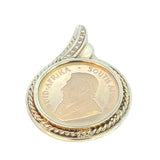 1/2 Krugerrand 22ct Gold Diamond Pendant