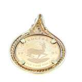 1/2 Krugerrand 22ct Gold Diamond Pendant