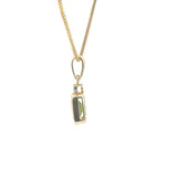 Peridot Diamond Pendant in Yellow Gold