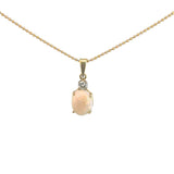 Opal Diamond Pendant