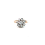 Antique Old European Cut Diamond Cluster Ring