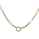 Half Round Paperclip Necklace