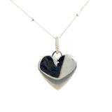Sterling Silver Flat Heart Pendant