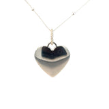 Sterling Silver Flat Heart Pendant