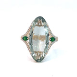 Mint Quartz Diamond Ring