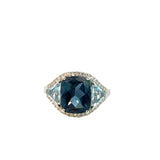 London Blue Topaz  Diamond Ring