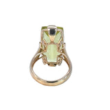 Lemon Quartz Diamond Ring
