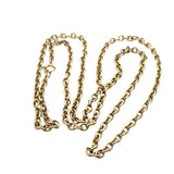 Oval 9ct Gold Belcher Chain - 80cm