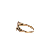 Vintage Heart Ruby Signet Ring