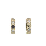 Geometric Diamond Huggie Earrings