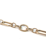 Oblong Diamond Cut Link Bracelet