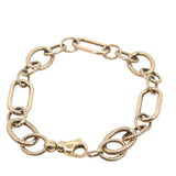 Oblong Diamond Cut Link Bracelet