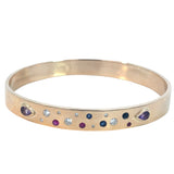 Multi Gemstone Diamond Bangle