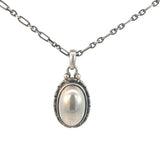 Georg Jensen Oval Pendant Necklace