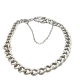 Graduated Curb Link Sterling Silver Bracelet
