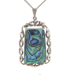 Vintage Paua Pendant in Sterling Silver