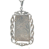 Vintage Paua Pendant in Sterling Silver