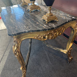 Antique Italian Black Marble Table