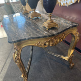Antique Italian Black Marble Table