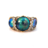 Bespoke Abolone Pearl Diamond Ring