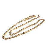Diamond 14ct Yellow Gold Figaro Necklace