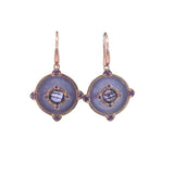 Lavender Jade Amethyst Drop Earrings