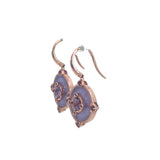 Lavender Jade Amethyst Drop Earrings