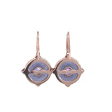 Lavender Jade Amethyst Drop Earrings