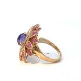 Amethyst Diamond Pink Sapphire Ring