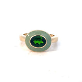 Stunning Chromium Diopside Enamel Ring