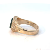 Vintage Unisex Greenstone Signet Ring