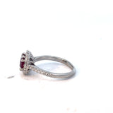 Ruby Diamond ring set in Platinum