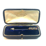 Art Deco Jabot Arrow Diamond Brooch