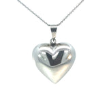Sterling Silver Puff Heart Pendant