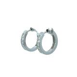 Cubic Zirconia Huggies- Rhodium Plate