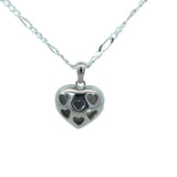 Puff Heart Pendant with Cut Outs