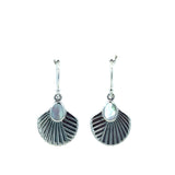 Mother of Pearl Fan Earrings