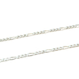 Diamond Cut Figaro Chain 45cm