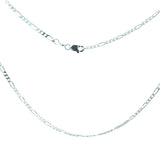 Diamond Cut Figaro Chain 50cm