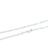 Diamond Cut Figaro Chain 50cm