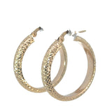 Diamond Cut Hoop Earrings