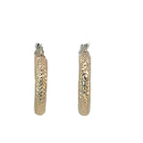 Diamond Cut Hoop Earrings