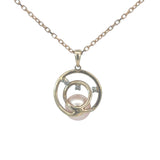 Akoya Orbit Pearl and Diamond Pendant