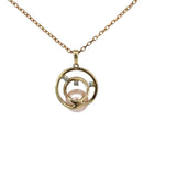 Akoya Orbit Pearl and Diamond Pendant